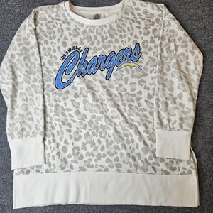 Los Angeles Chargers Women's Animal Print Sweatshirt Size Small  Logo NFL